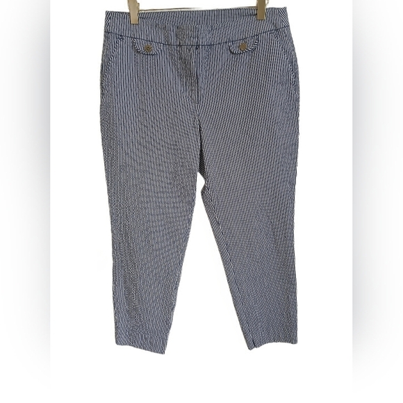 Anne Klein Pants - Anne Klein Blue and White Chinos